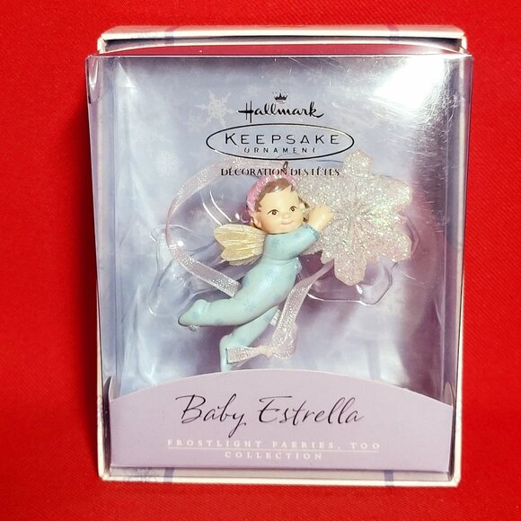 Vintage Hallmark Keepsake Ornament Baby Estrella Frostlight Faeries 2002 Too Ser - Picture 1 of 9